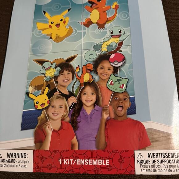 Pokemon Backdrop Scene Setter With 12 Props Party Fun Kit Pikachu Birthday 27x40 - Picture 2 of 5